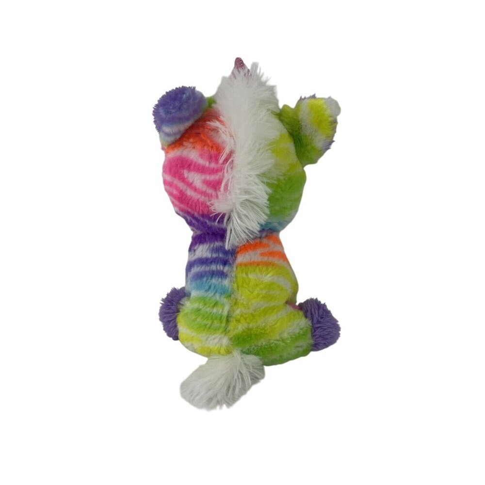 MTY International Unicorn 8”‎ Plush Pastel Rainbow Pink Glitter Eyes Stuffed Toy - Picture 3 of 8